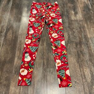 🌺No Boundaries Red Holiday Kids Leggings